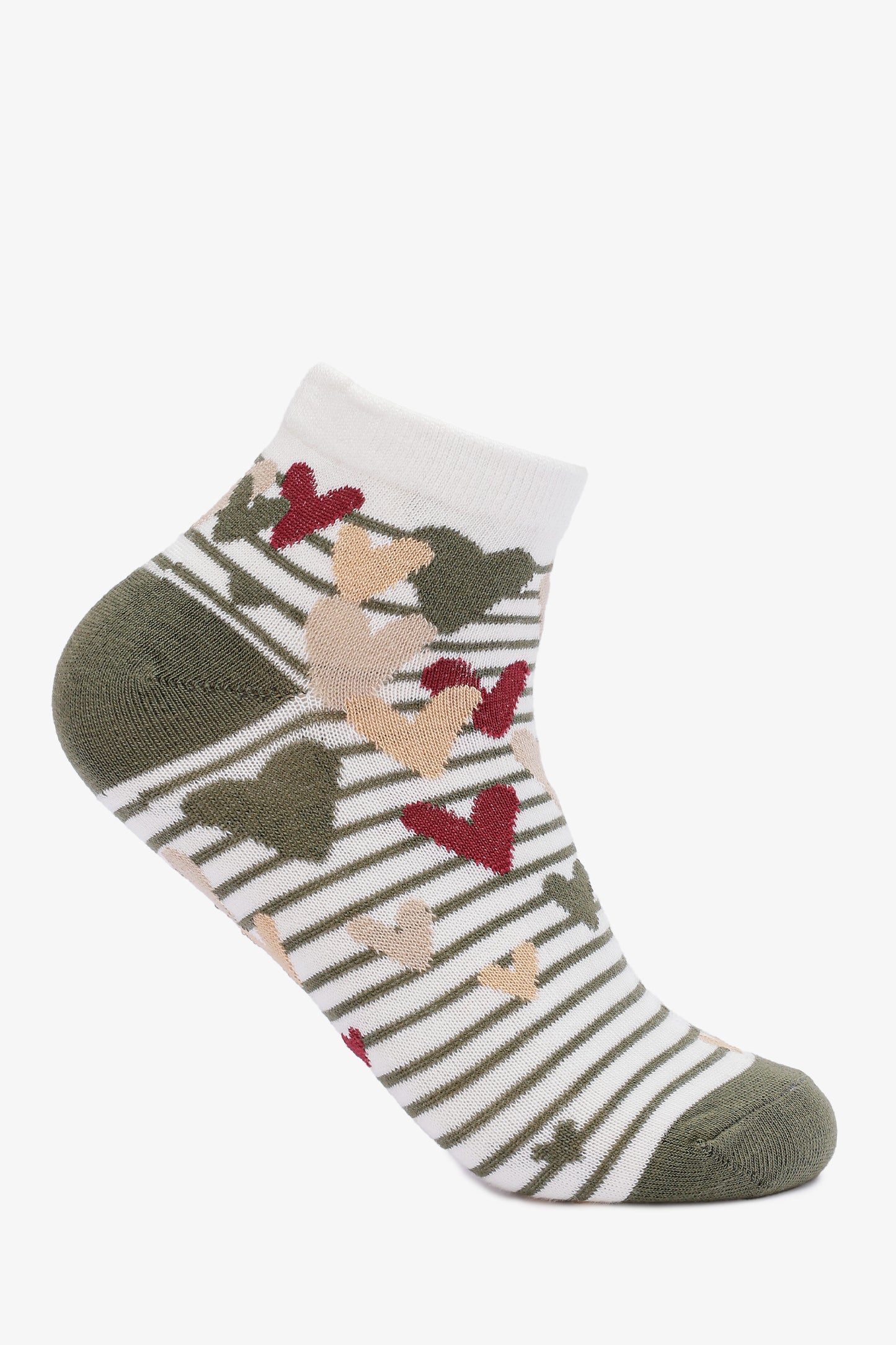 Heart Print Socks - 2 Pairs