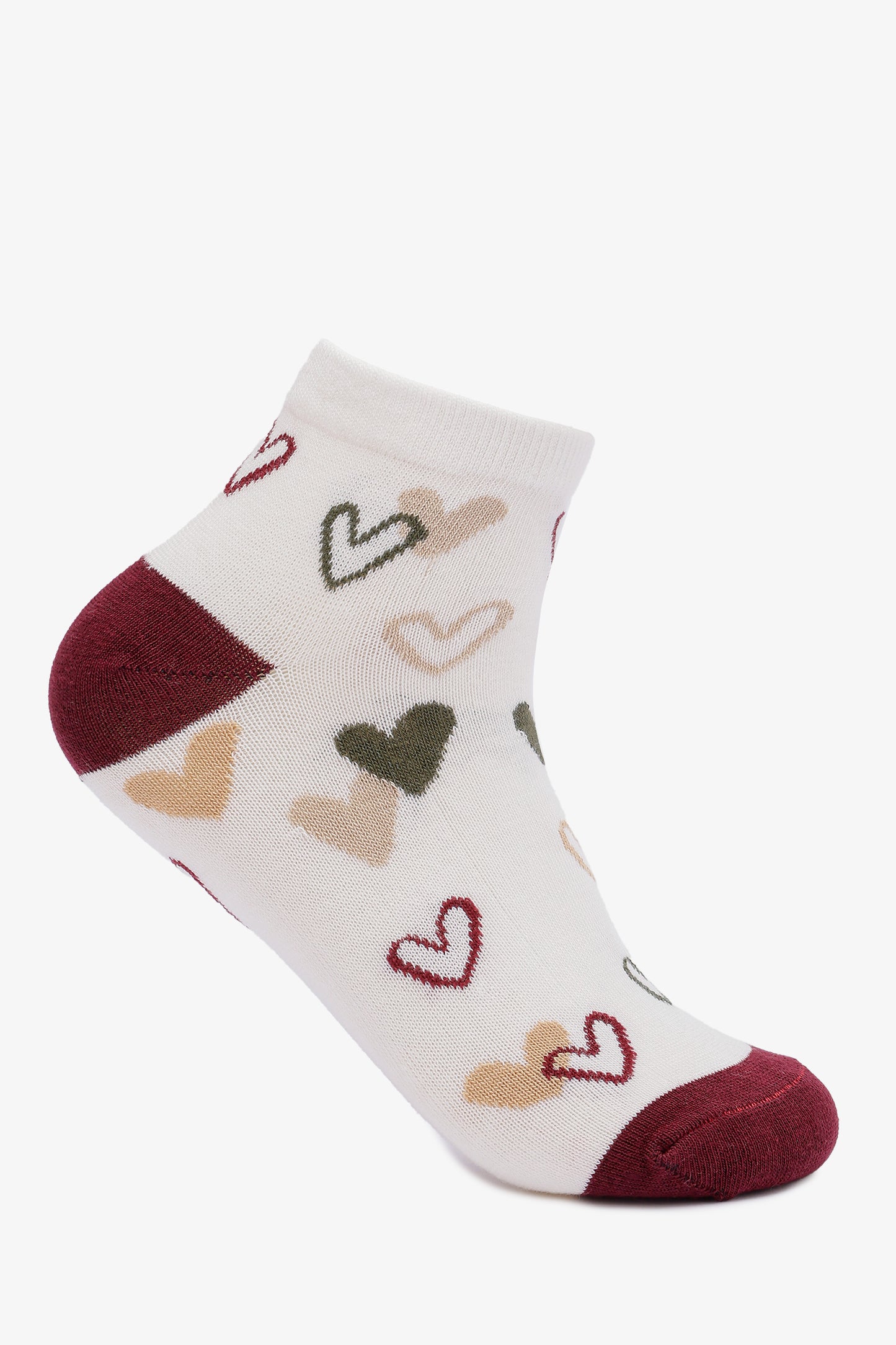 Heart Print Socks - 2 Pairs