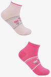 Floral High Ankle Socks - 2 Pairs