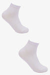 Plain High Ankle Socks - 2 Pairs