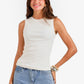Ribbed Crew Neck Top