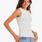 Ribbed Crew Neck Top