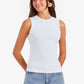 Ribbed Crew Neck Top