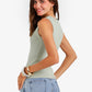 Ribbed Crew Neck Top