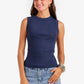 Ribbed Crew Neck Top