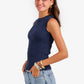 Ribbed Crew Neck Top