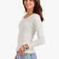 Long Sleeves Ribbed Top