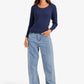 Long Sleeves Ribbed Top