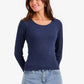 Long Sleeves Ribbed Top