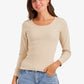 Long Sleeves Ribbed Top