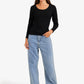 Long Sleeves Ribbed Top