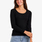 Long Sleeves Ribbed Top
