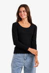 Long Sleeves Ribbed Top