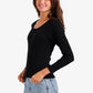Long Sleeves Ribbed Top