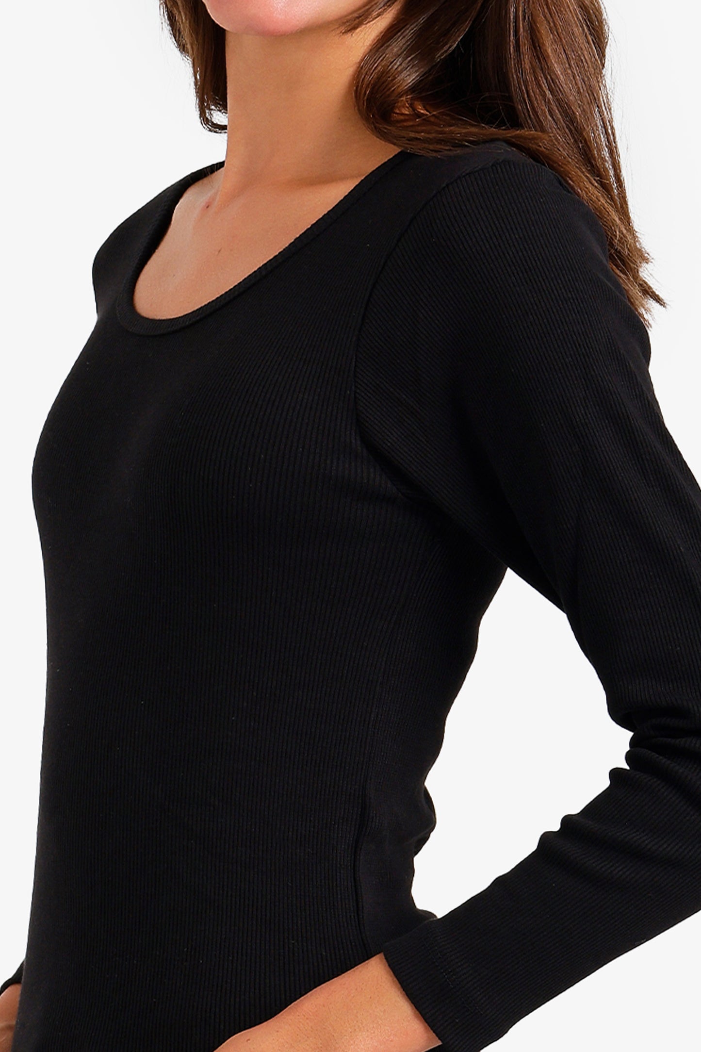 Long Sleeves Ribbed Top