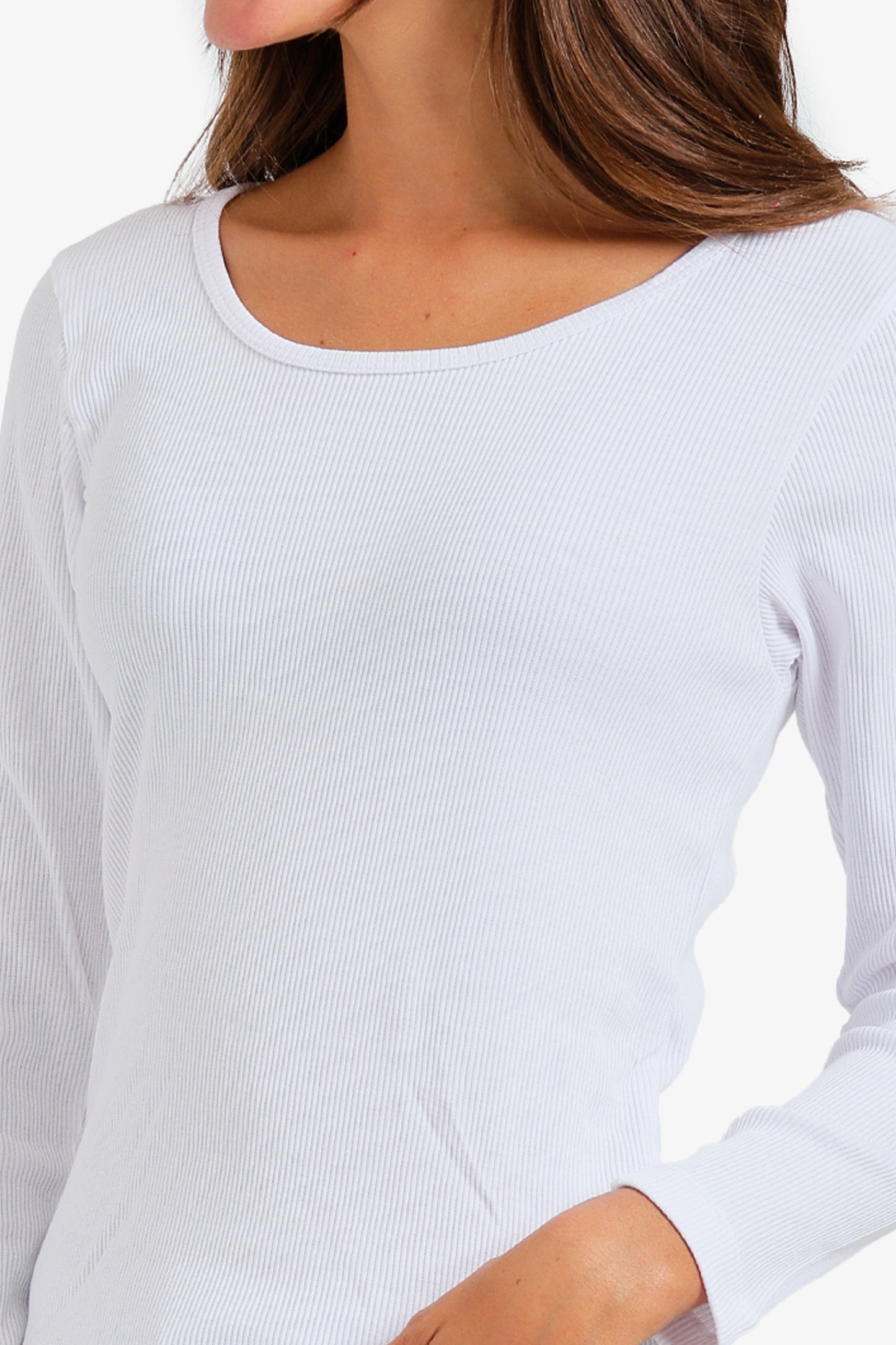 Long Sleeves Ribbed Top