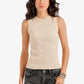 Ribbed Crew Neck Top