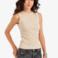 Ribbed Crew Neck Top