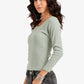 Long Sleeves Ribbed Top