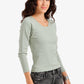 Long Sleeves Ribbed Top