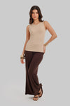 Round Neck Sleeveless Top