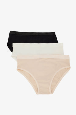 Pack of 3 Colored Brief Panties
