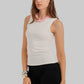 Round Neck Sleeveless Top