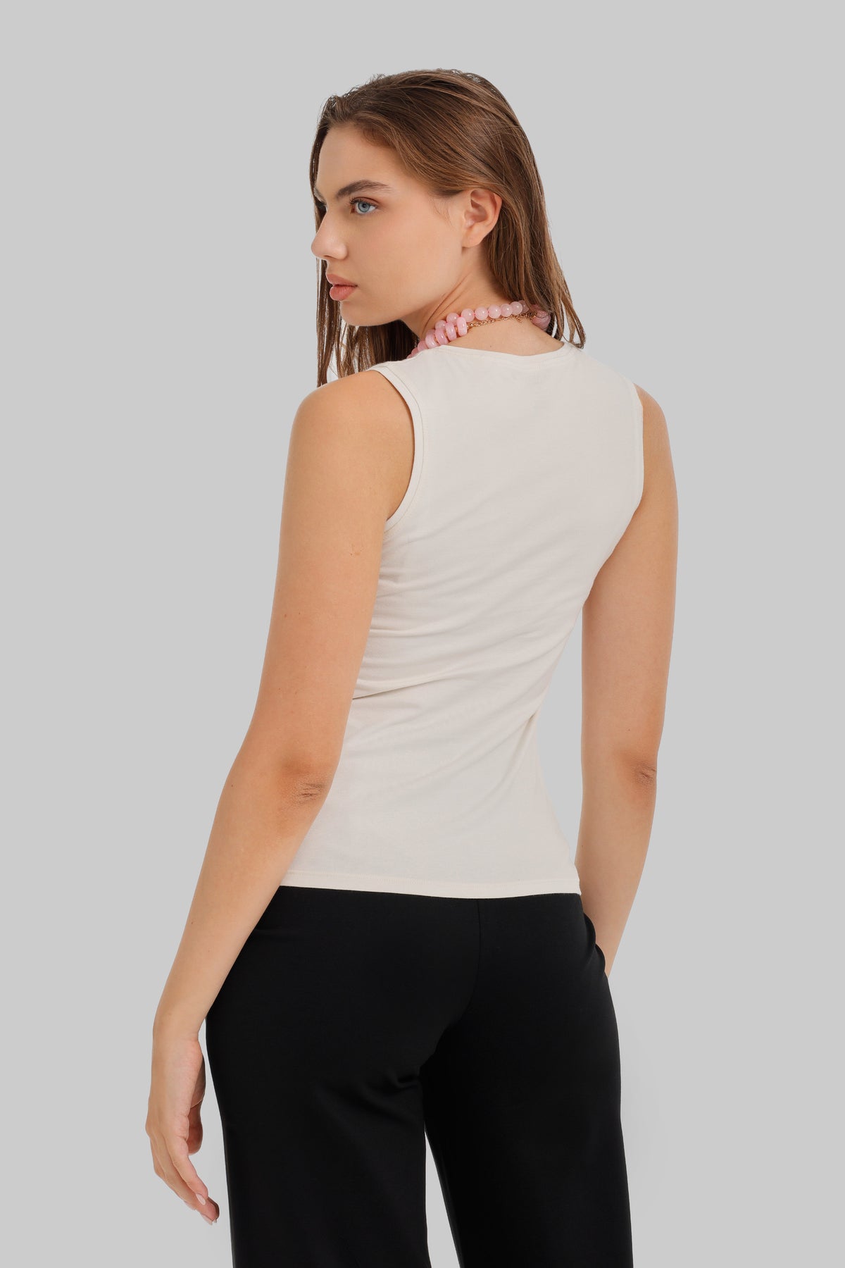 Round Neck Sleeveless Top