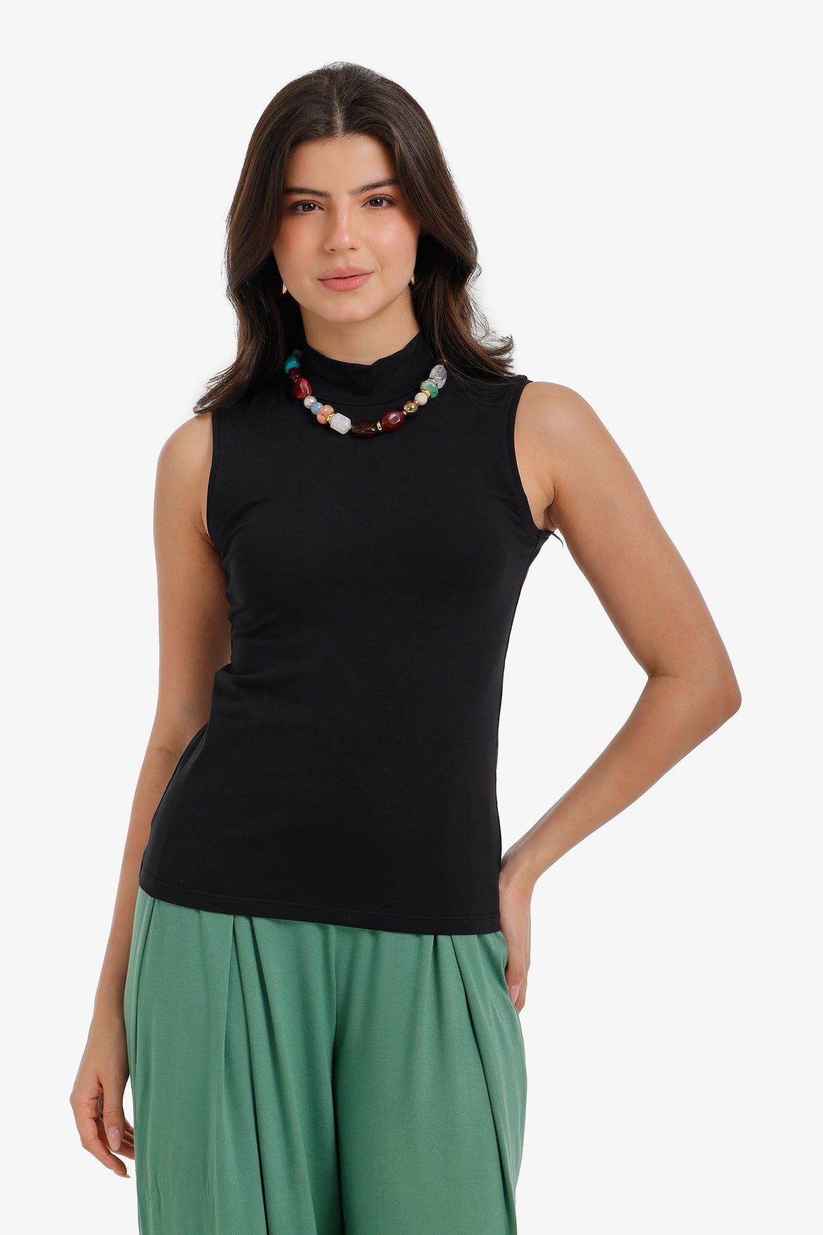 Slim-Fit Sleeveless Top