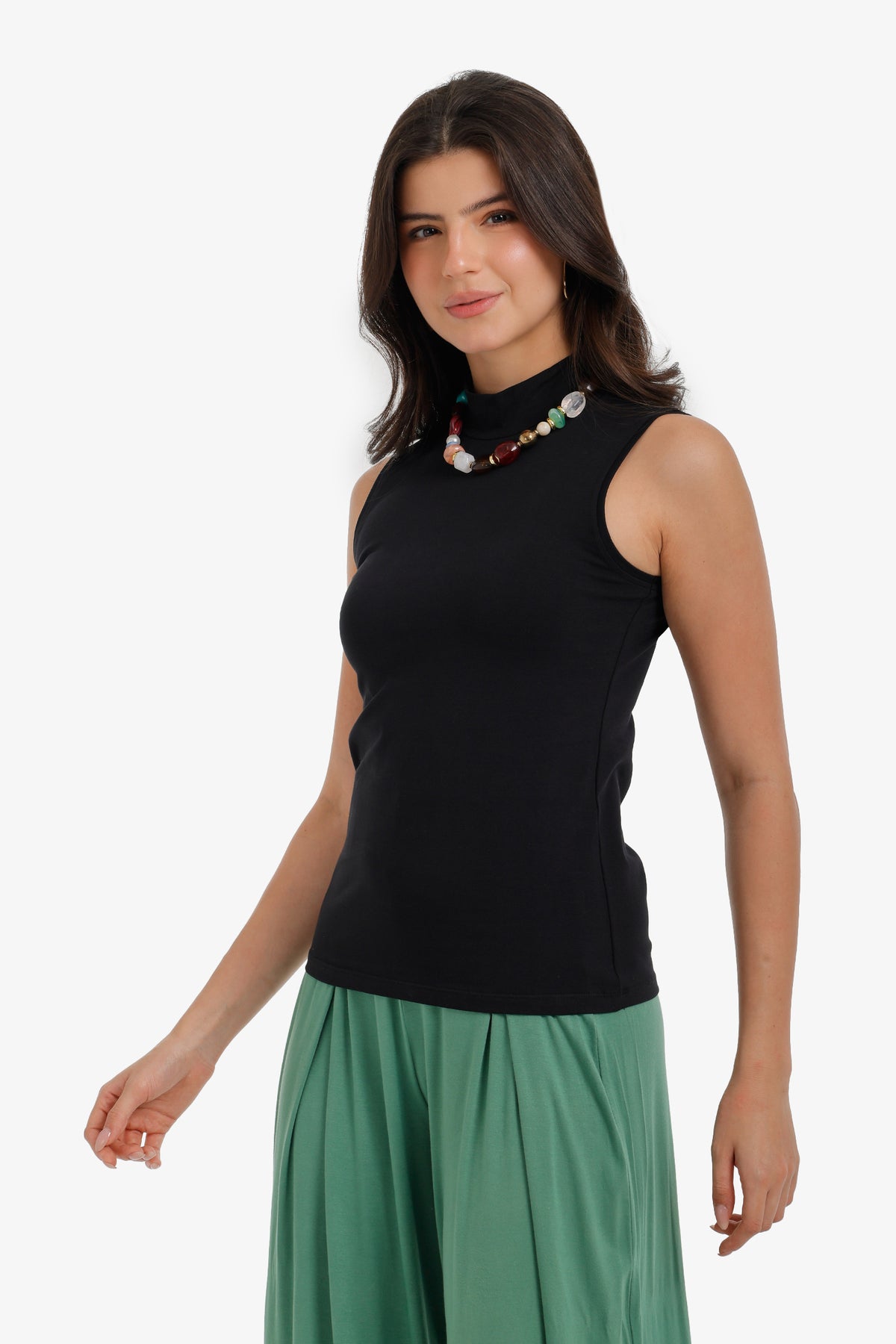 Slim-Fit Sleeveless Top