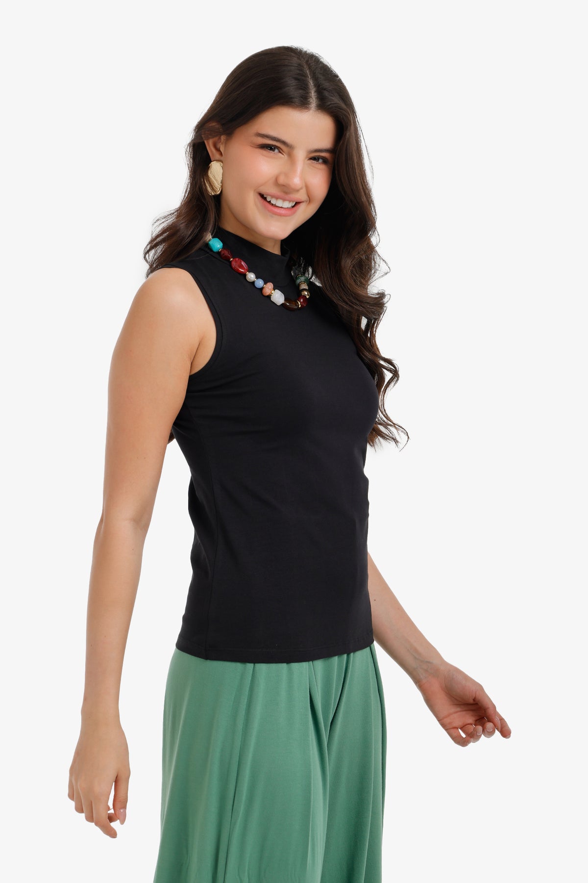 Slim-Fit Sleeveless Top