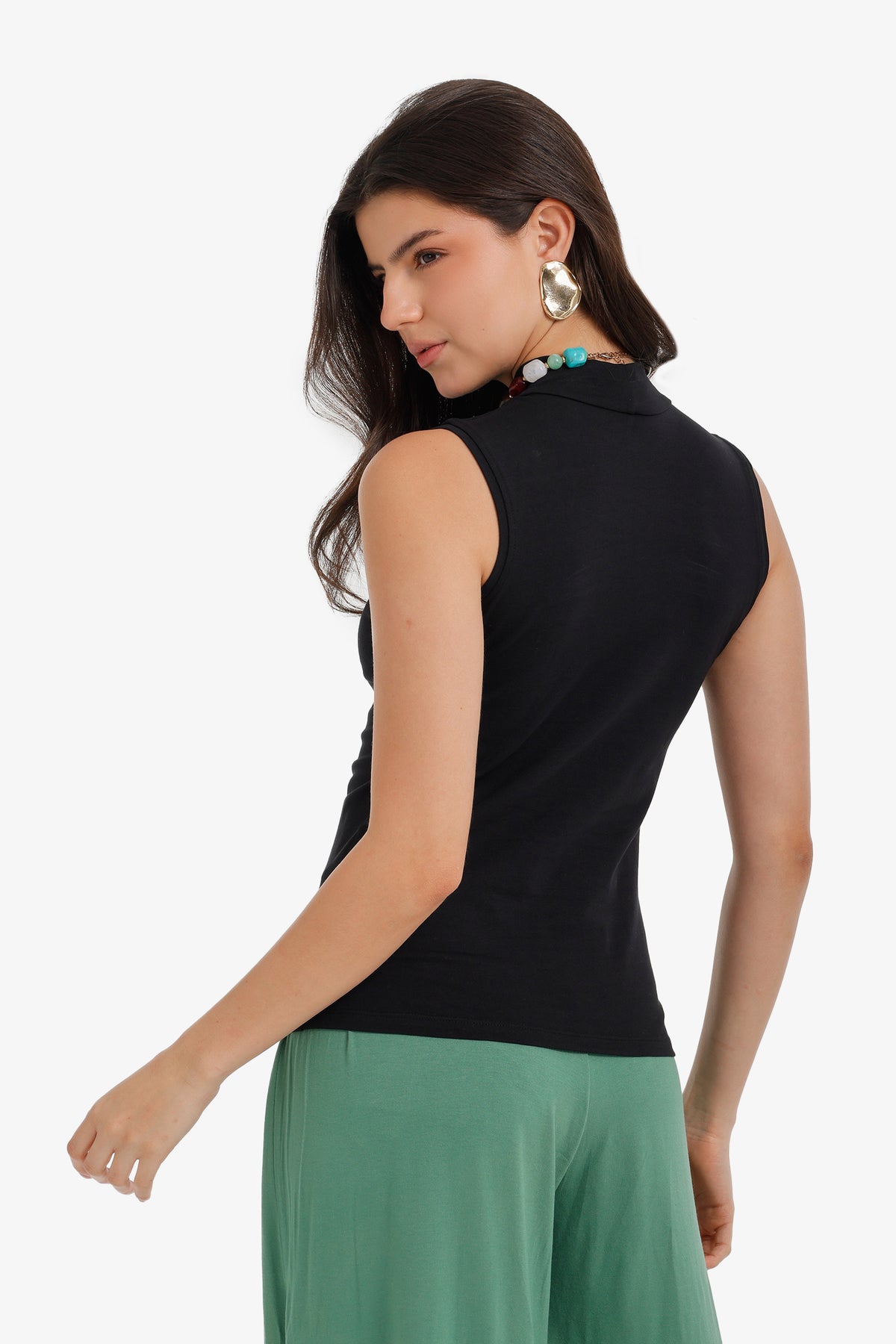 Slim-Fit Sleeveless Top