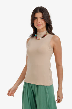 Slim-Fit Sleeveless Top