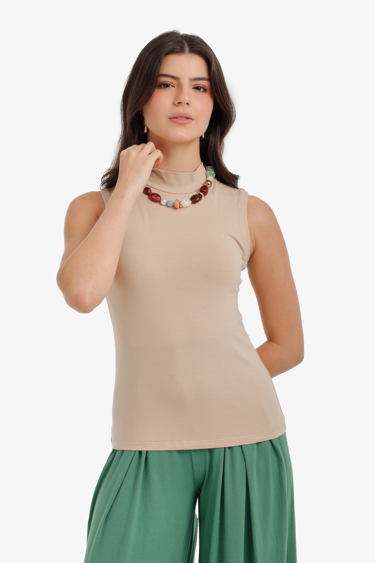 Slim-Fit Sleeveless Top