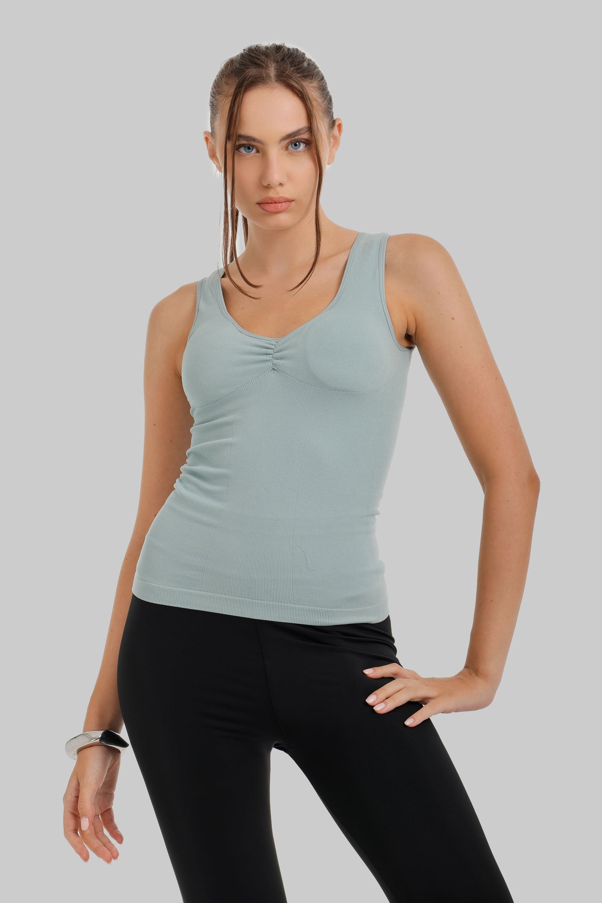 Ruched V-Neck Top
