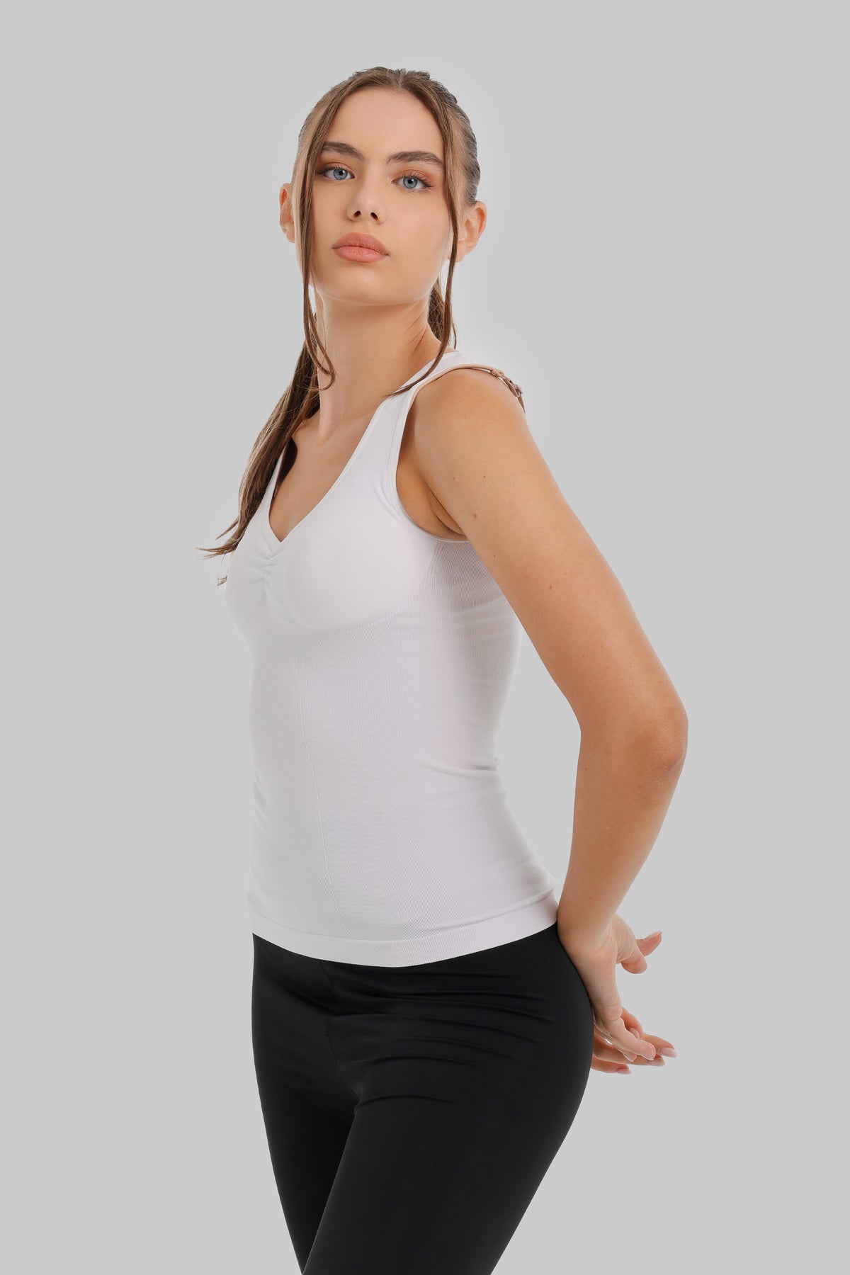 Ruched V-Neck Top