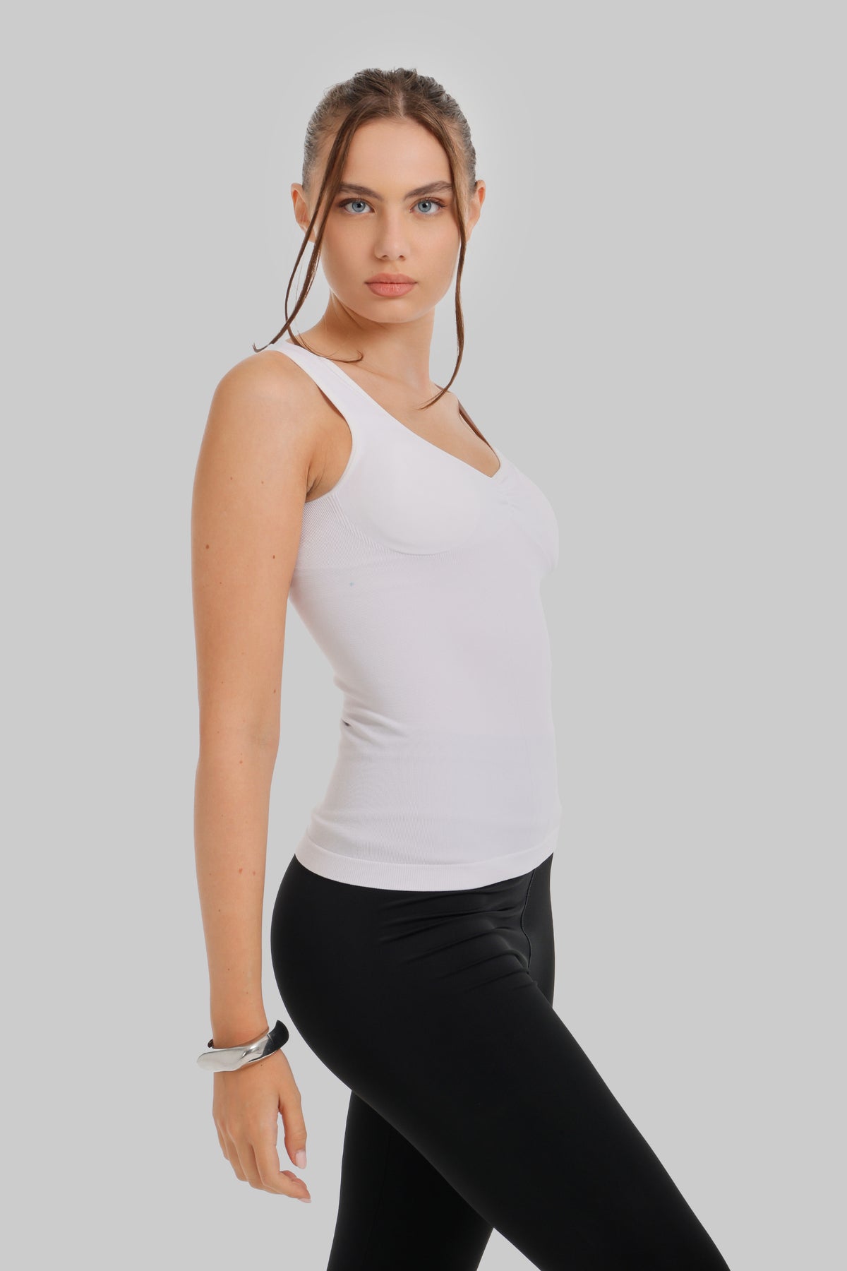 Ruched V-Neck Top