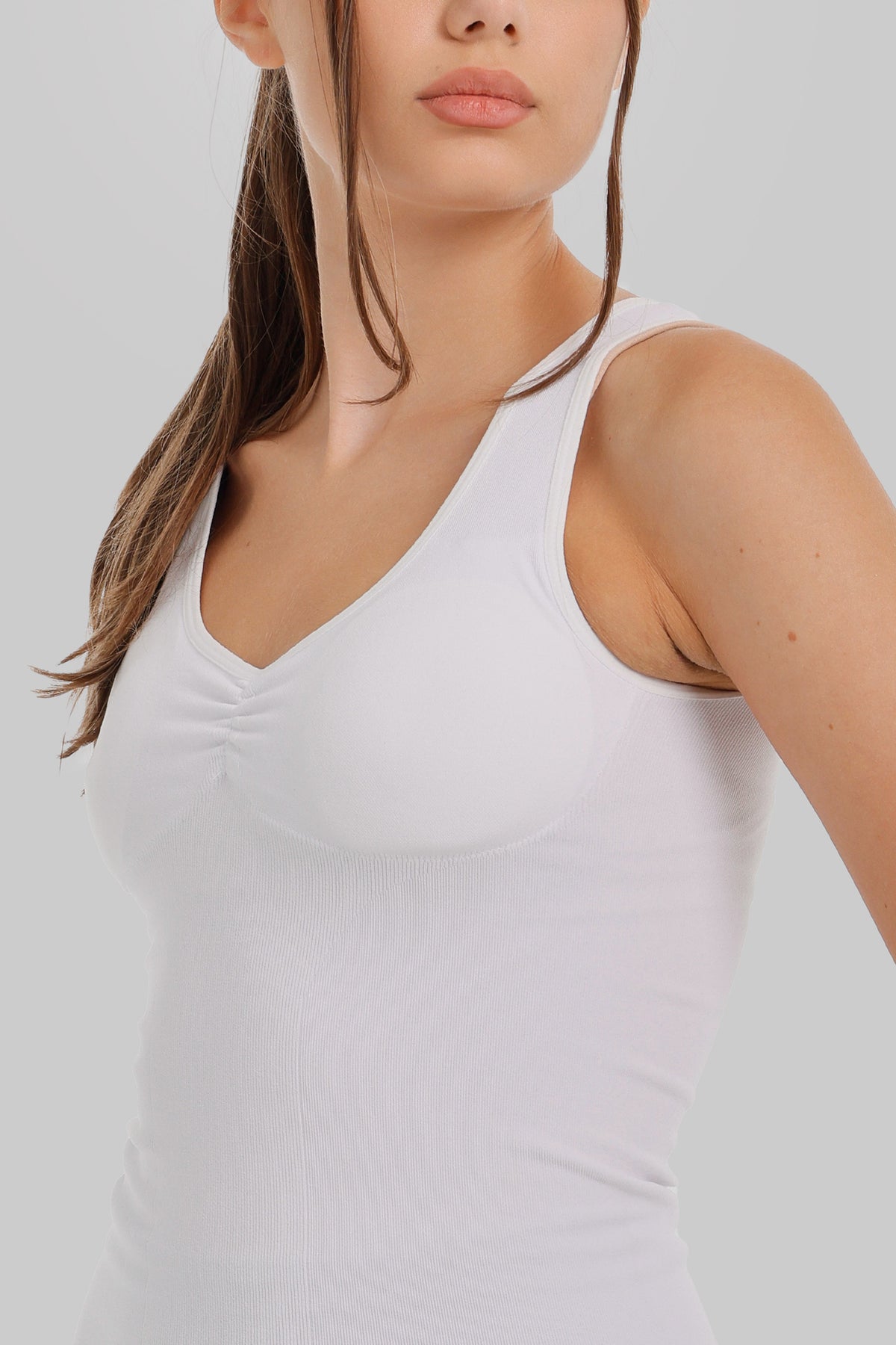 Ruched V-Neck Top