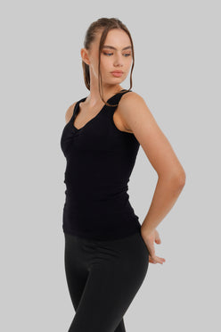 Ruched V-Neck Top