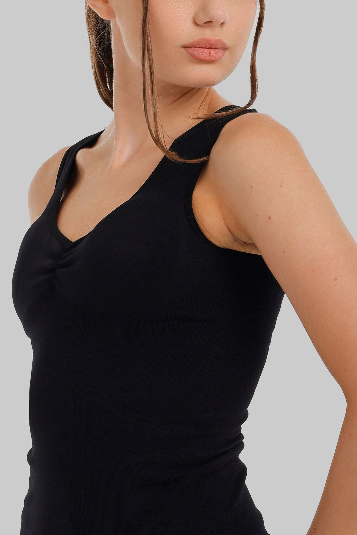 Ruched V-Neck Top