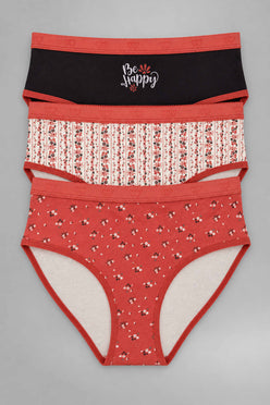 Pack of 3 Colored Brief Panties
