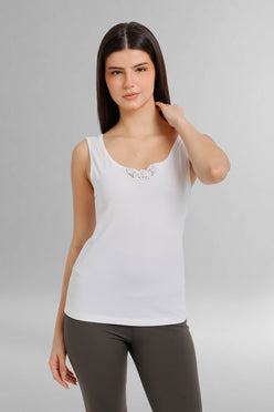 Lace Trimmed Tank Top