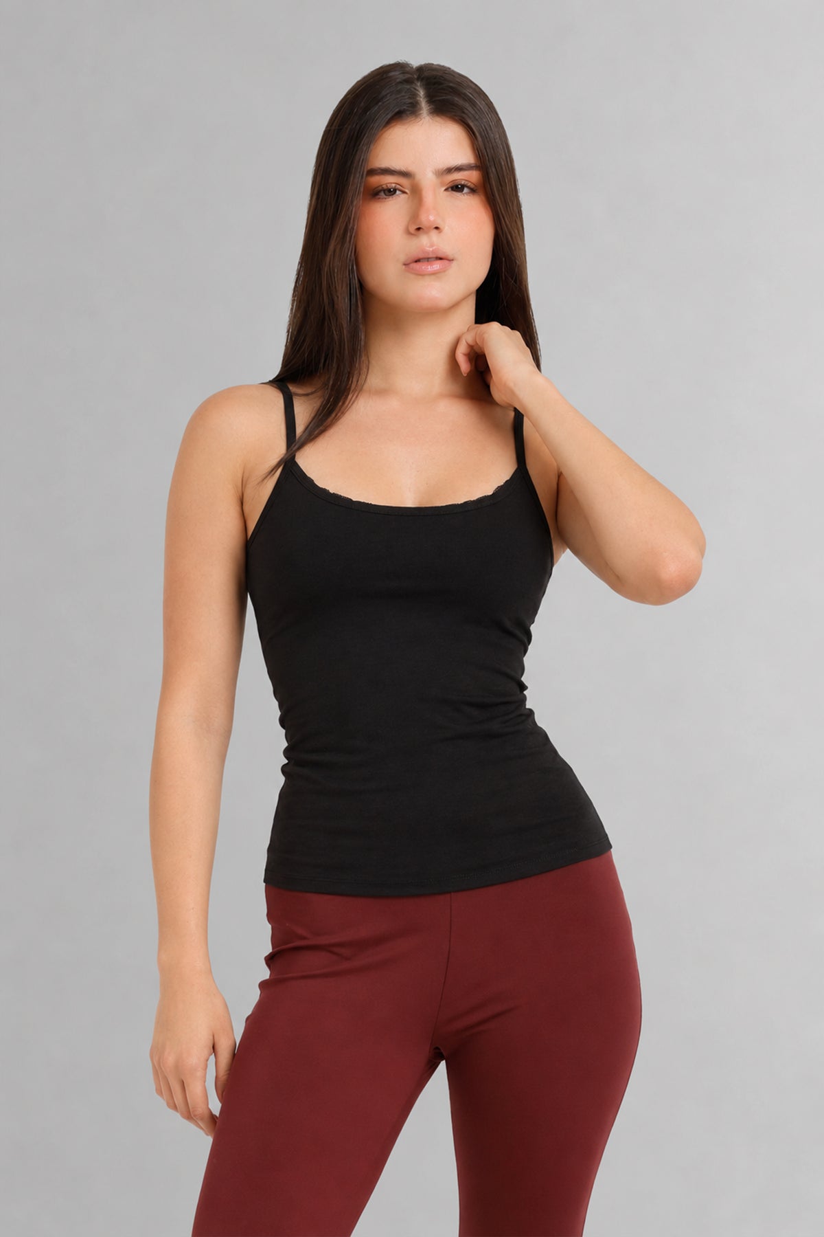 Lace-Neck Cami Top