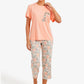 Graphic Capri Pyjama Set