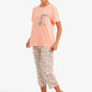 Graphic Capri Pyjama Set
