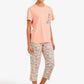 Graphic Capri Pyjama Set