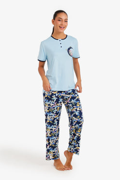Floral Henley Pyjama Set