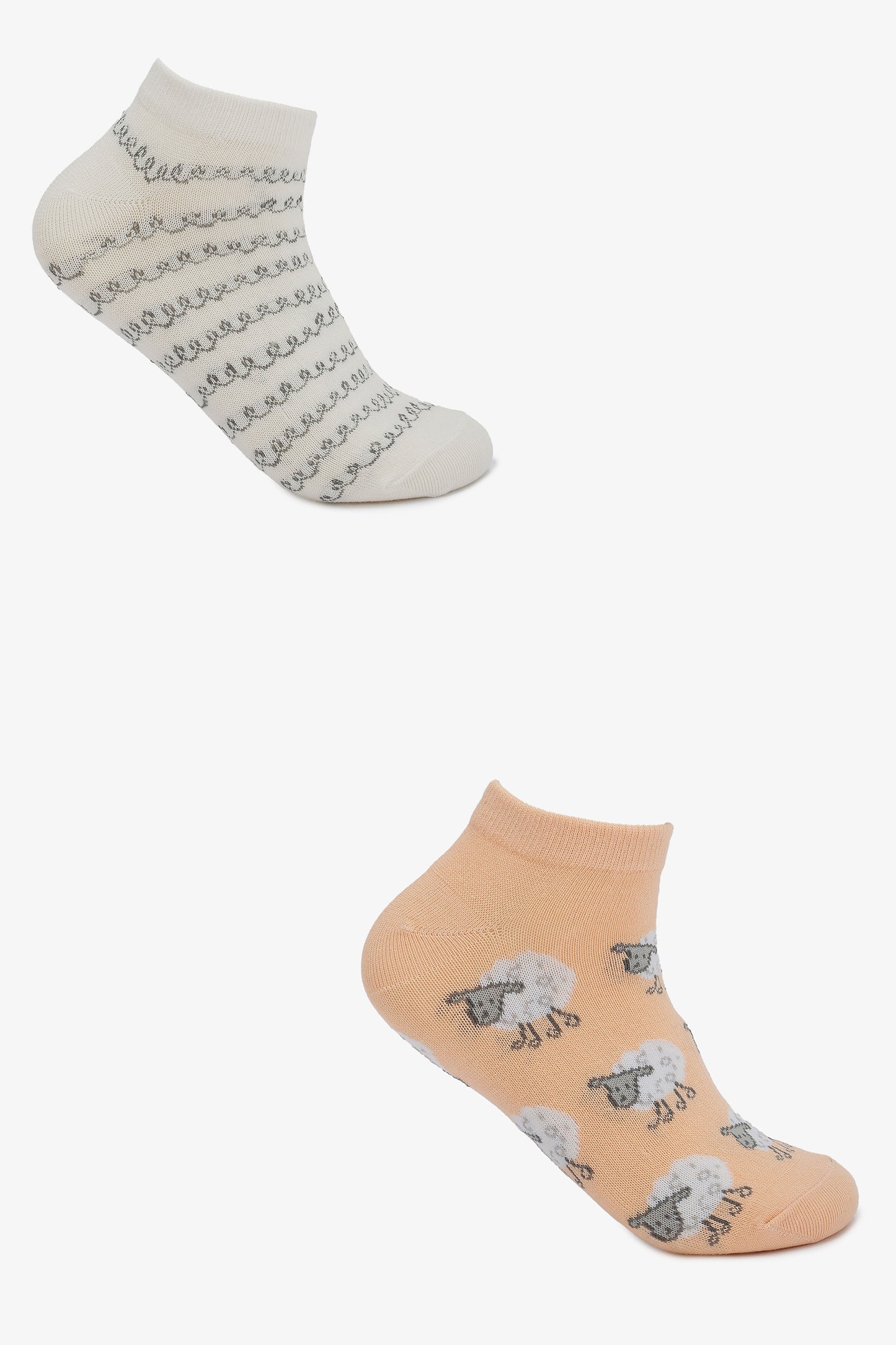 Sheep Print Socks - 2 Pairs