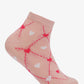 Heart High Ankle Socks - 2 Pairs