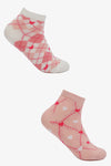 Heart High Ankle Socks - 2 Pairs
